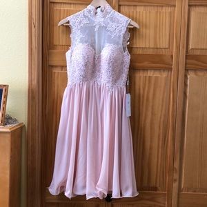 Light pink formal knee length dress